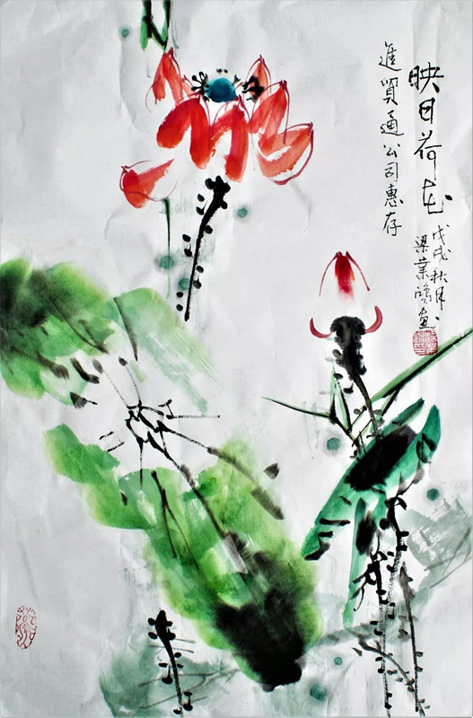 1534816699982692.jpg 進(jìn)貿(mào)通周末|著名國(guó)畫大師蒞臨進(jìn)貿(mào)通贈(zèng)《映日荷花》《紫氣東來(lái)》